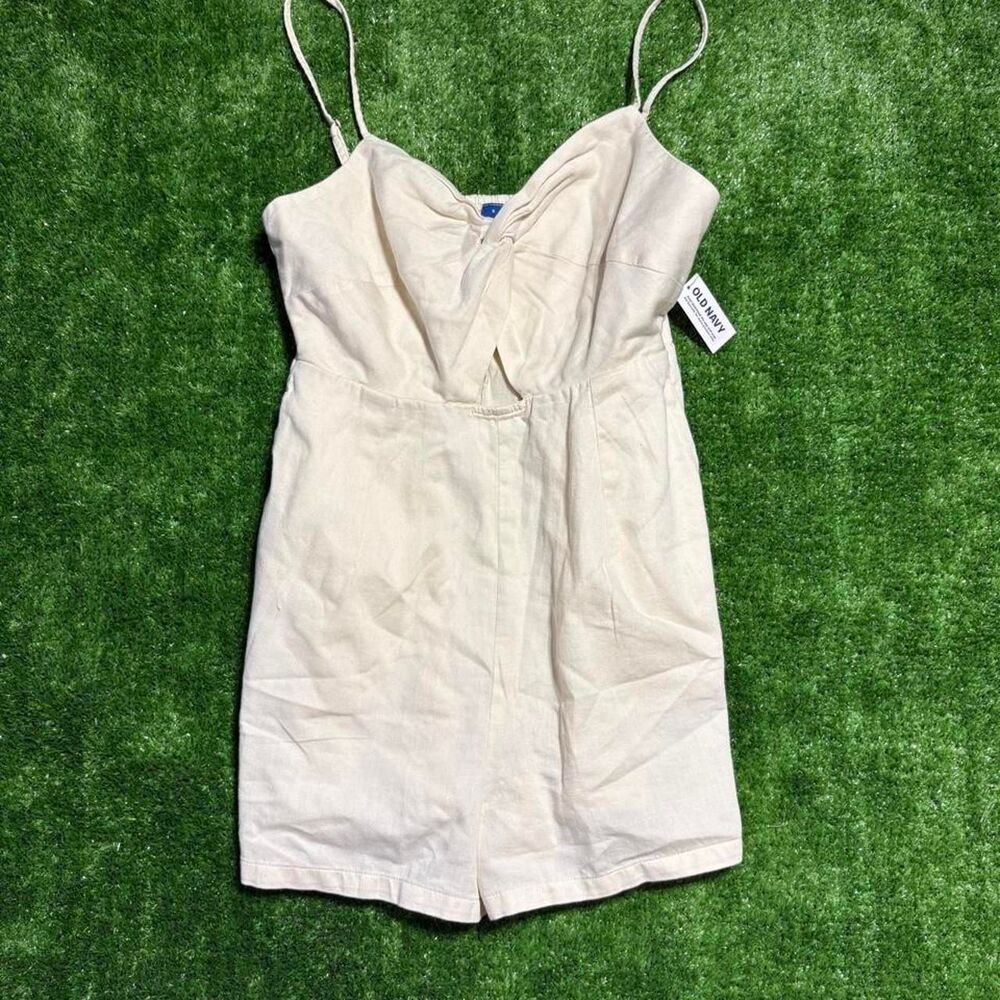 Old-navy Women's Cream and White Playsuit-romper
